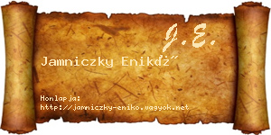 Jamniczky Enikő névjegykártya